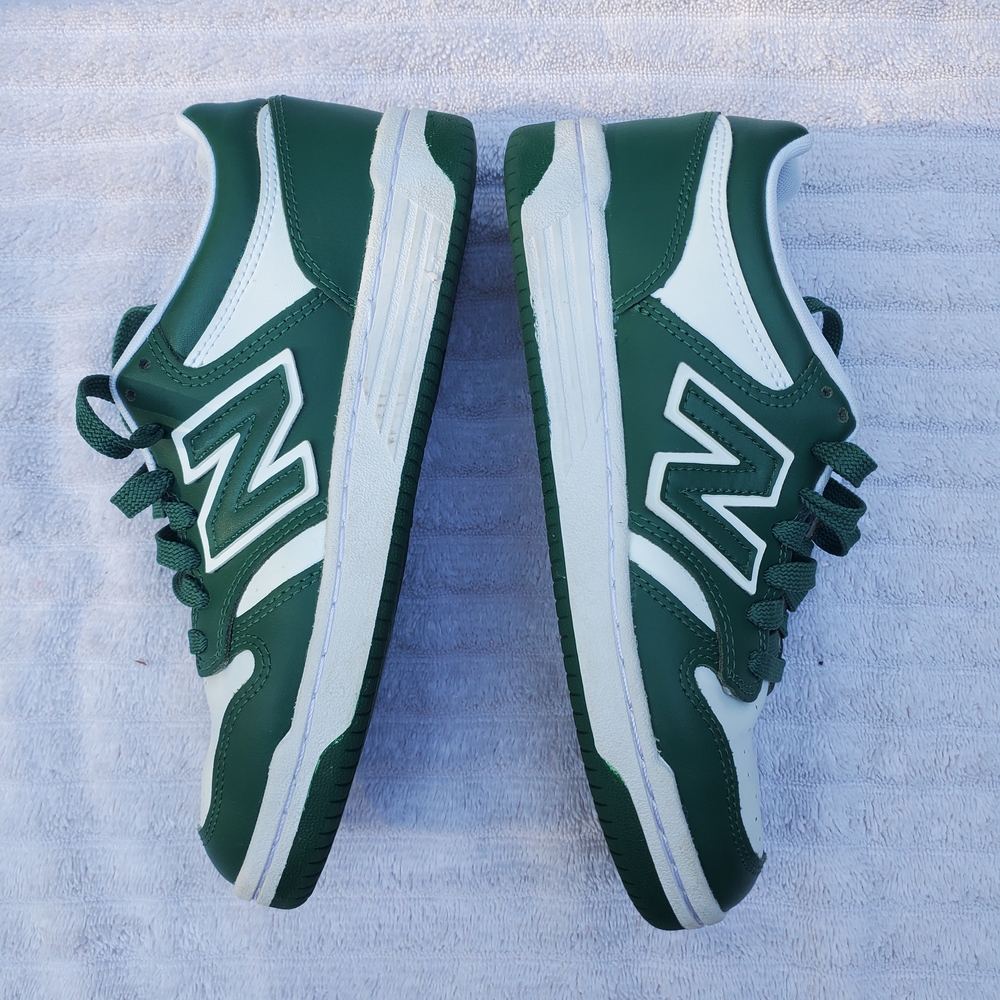 New Balance 480 Green and White Court Shoes 5.5Y - Picture 6 of 7